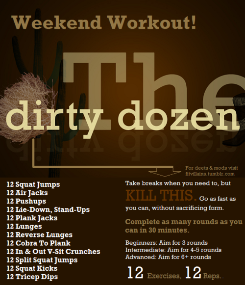 Dirty Weekend Workout